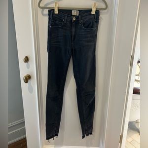 McGuire black/gray distressed, frayed hem, skinny jean, size 26